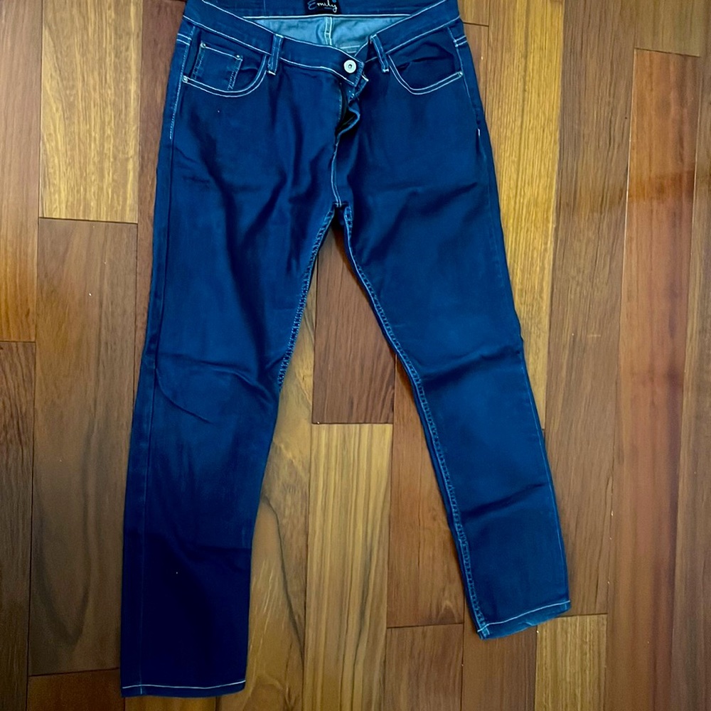 Dark blue denim jeans